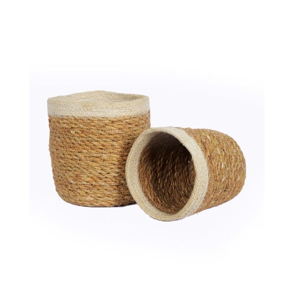 Jute Basket Bag with Wooden Handle Ladies Hand Bag (Copy) - Image 2